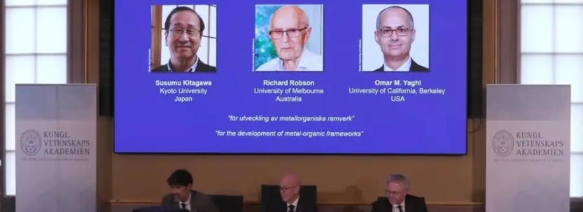 Химия саласы: Нобель сыйлығын металлорганика бағытында жаңалық ашқан үш ғалым иеленді