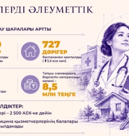 Қазақстанда бес жылда 1003 медициналық нысан ашылып, дәрігер тапшылығы 20,4 пайызға азайды